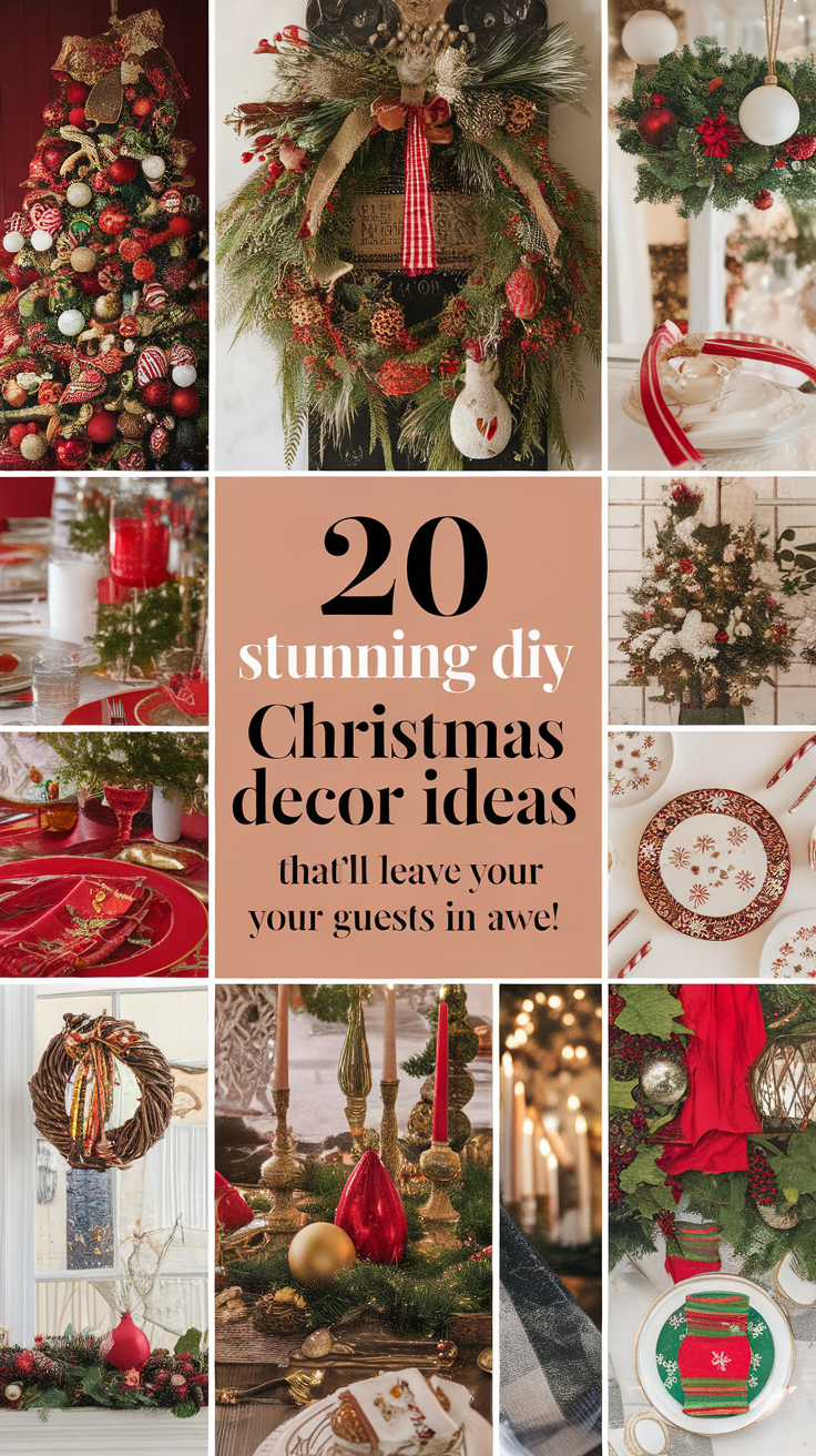 20 Stunning DIY Christmas Decor Ideas That’ll Leave Your Guests in Awe!