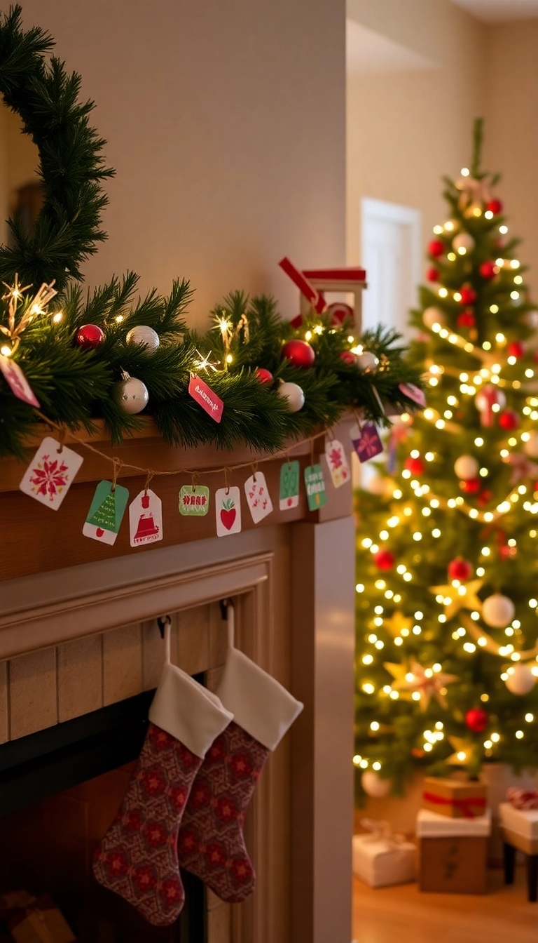 20 Stunning DIY Christmas Decor Ideas That'll Leave Your Guests in Awe! - 7. Recycled Christmas Card Garland